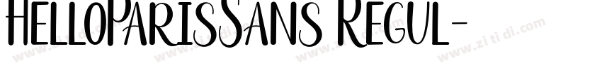 HelloParisSans Regul字体转换
